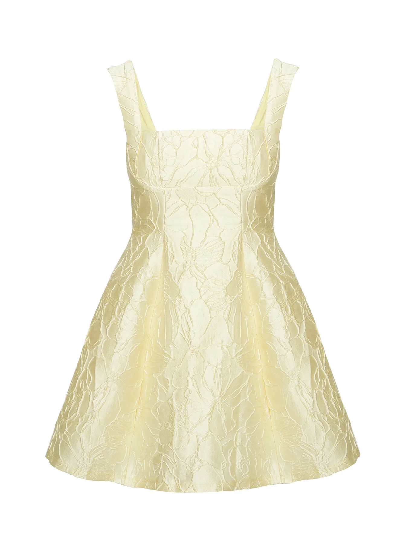 Eloquent Mini Dress Light Yellow - TREBLEV