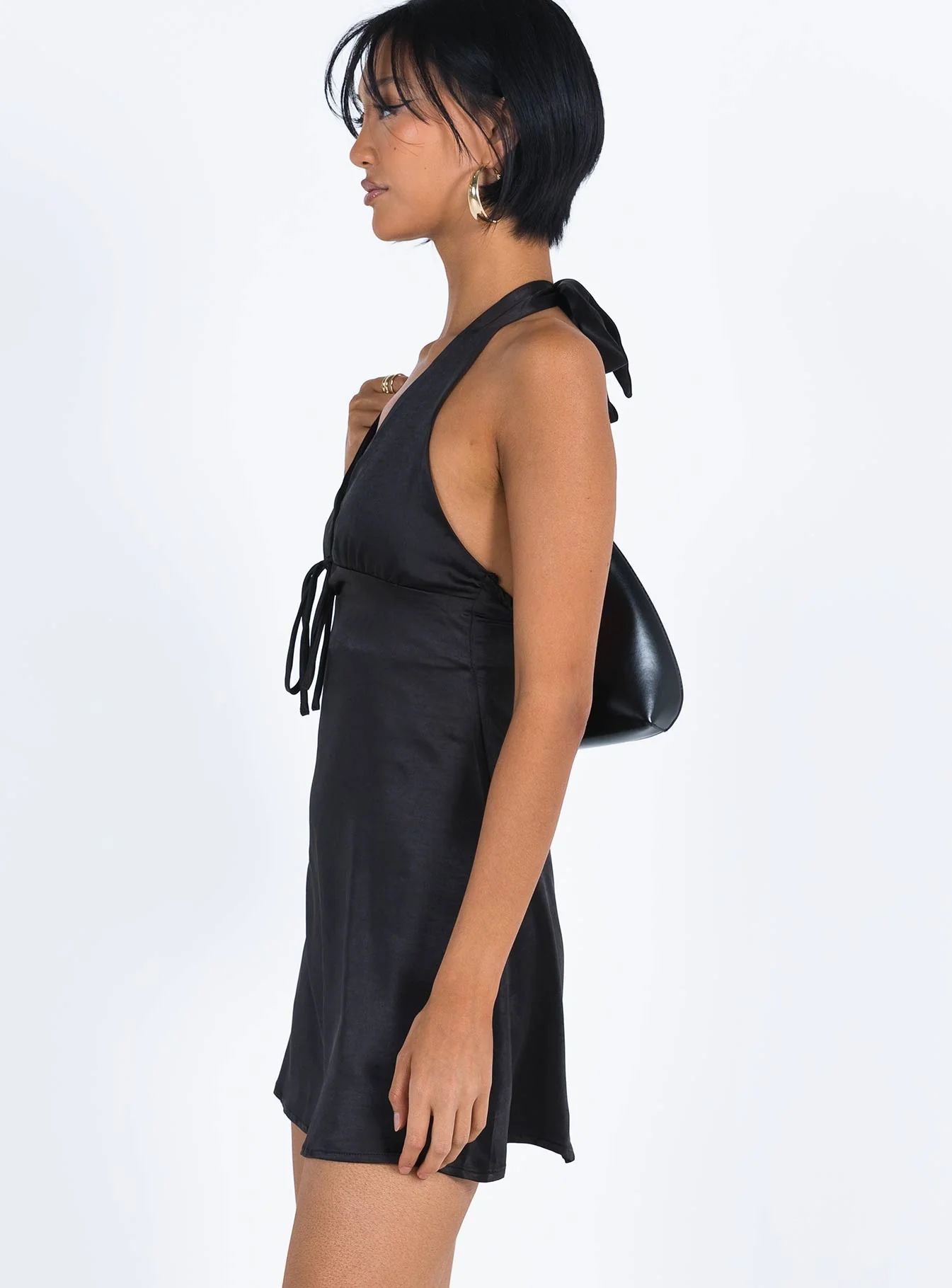 Lanier Mini Dress Black - TREBLEV