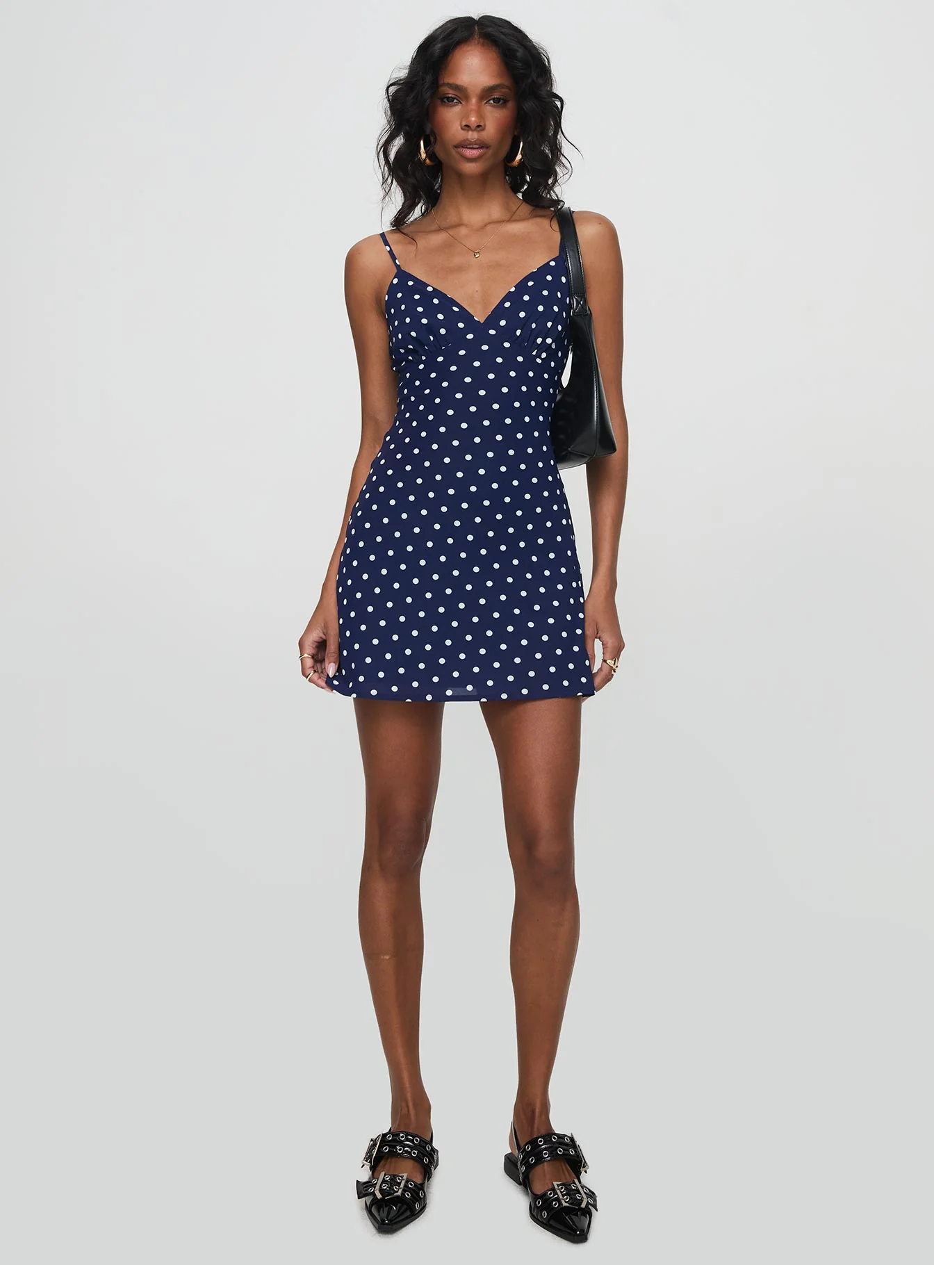 Chara Mini Dress Navy - TREBLEV