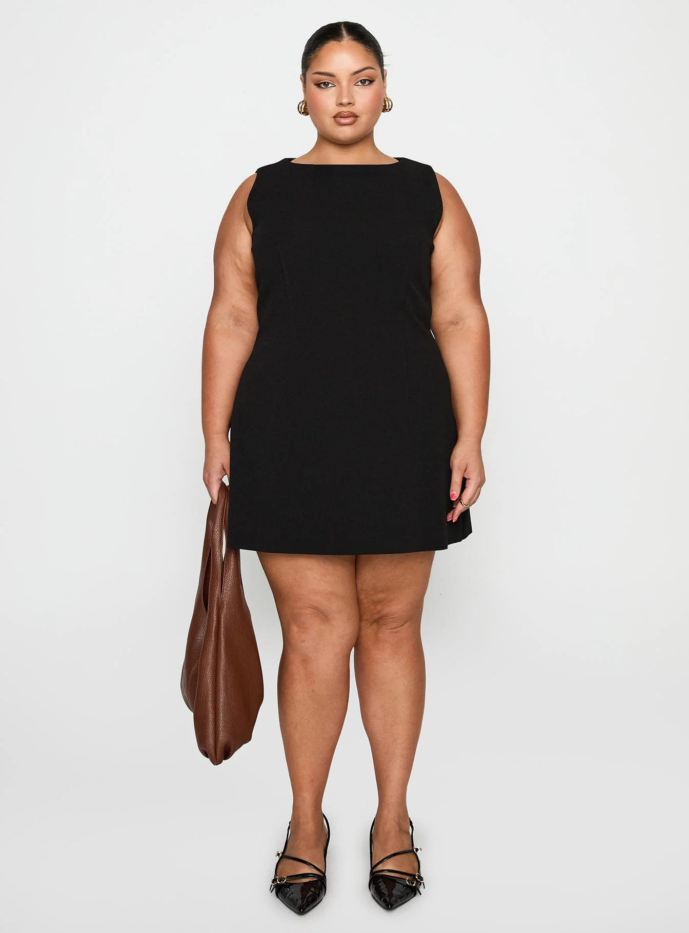 Anse Mini Dress Black Curve - TREBLEV