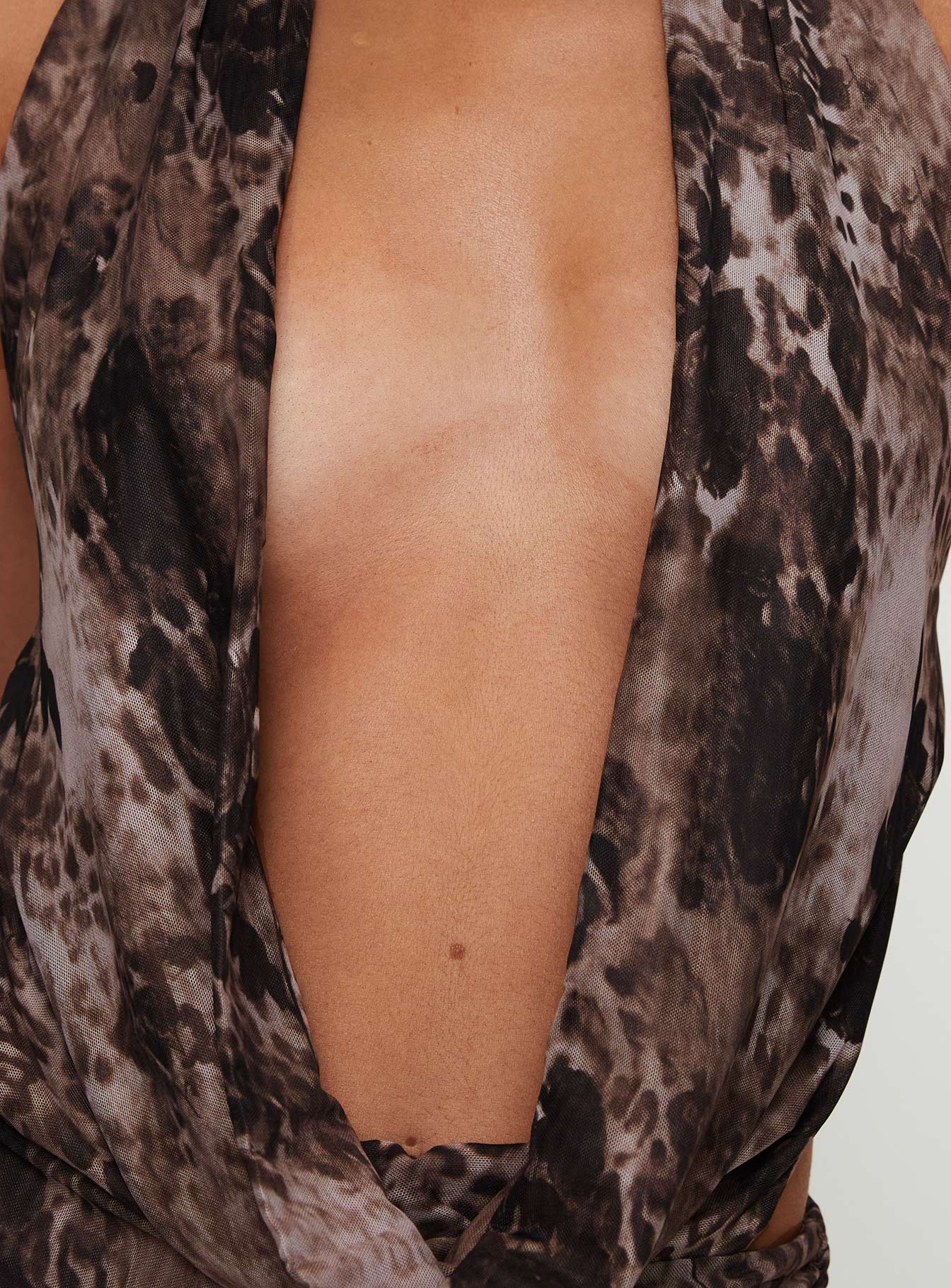 Tigress Halter Mini Dress Animal Multi - TREBLEV