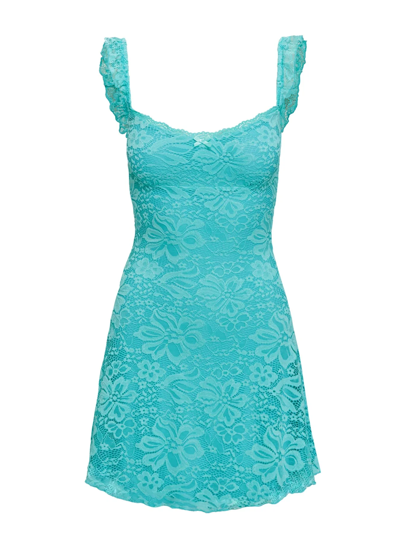 Beacall Mini Dress Aqua - TREBLEV