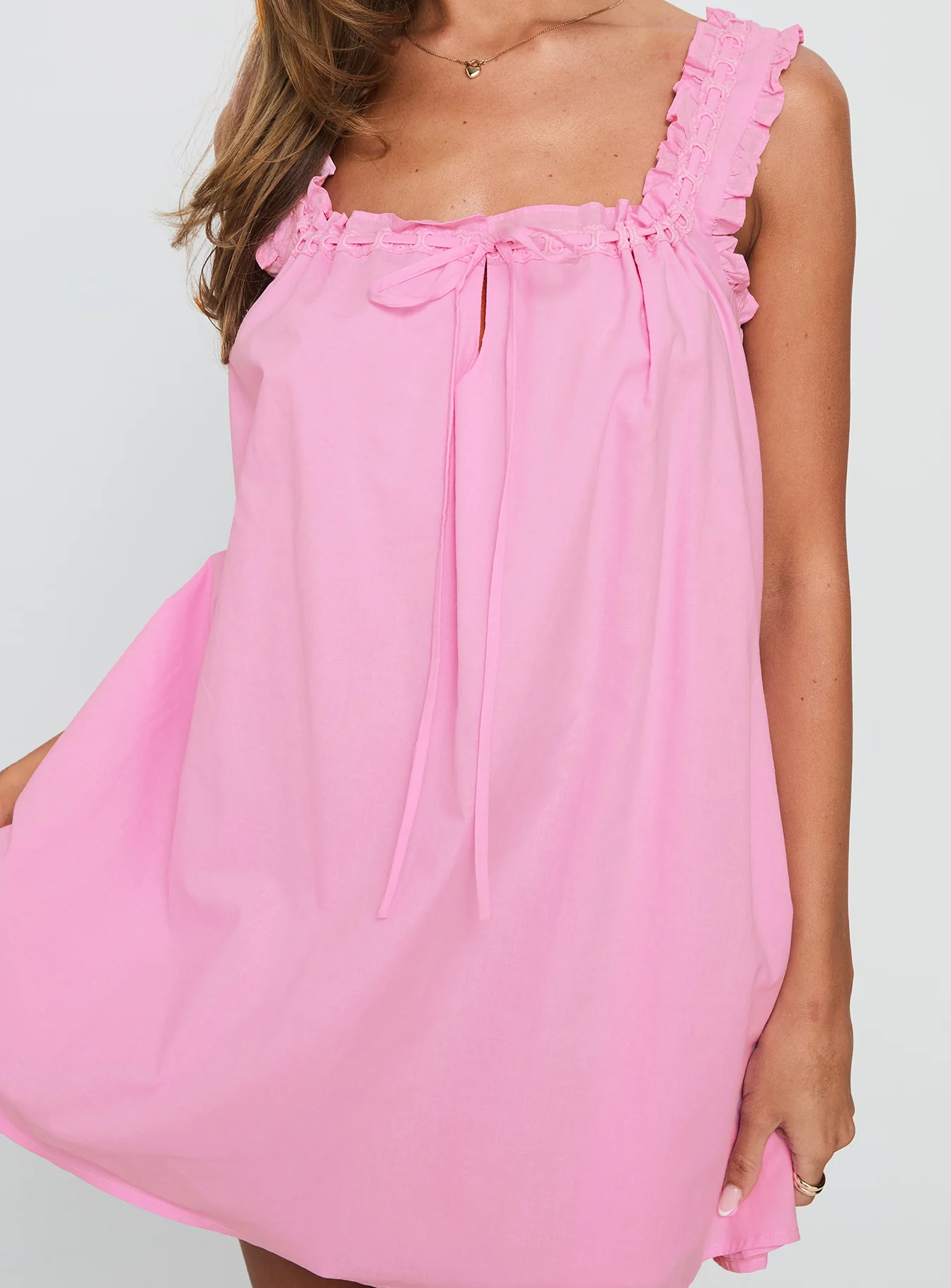 Swing Mini Dress Pink - TREBLEV