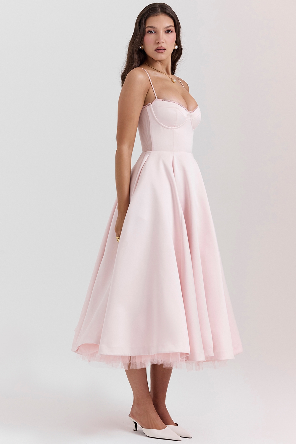 Ballerina Pink Midi Dress - TREBLEV