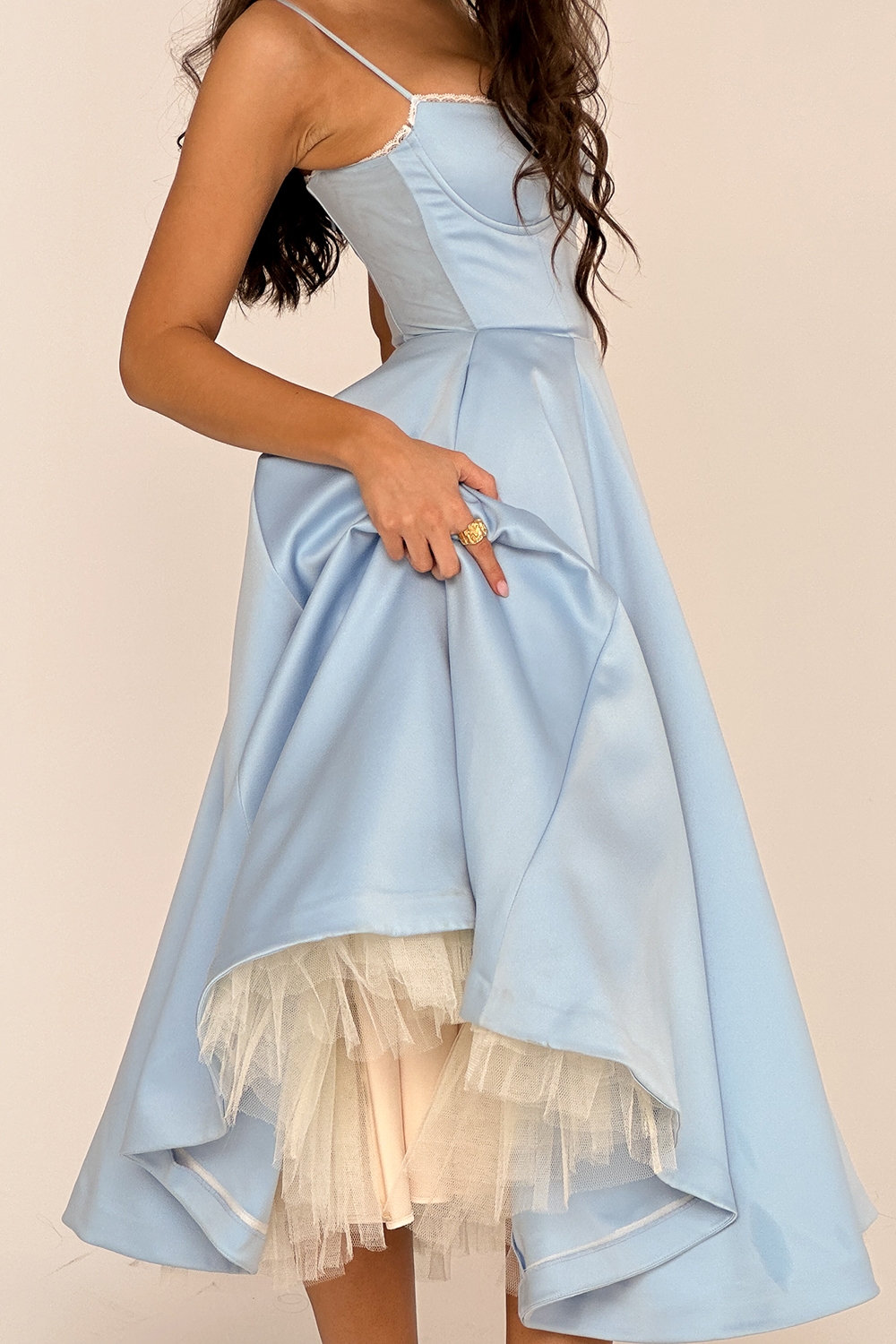 Cinderella Blue Tulle Midi Dress - TREBLEV