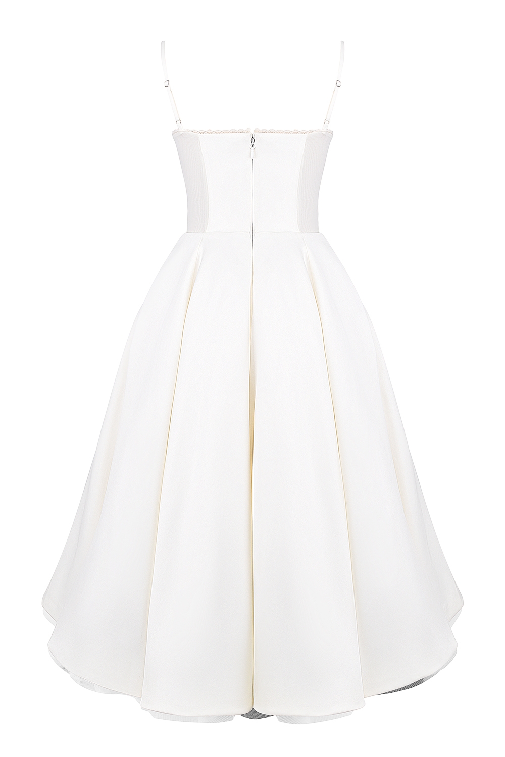 White Tulle Midi Dress - TREBLEV