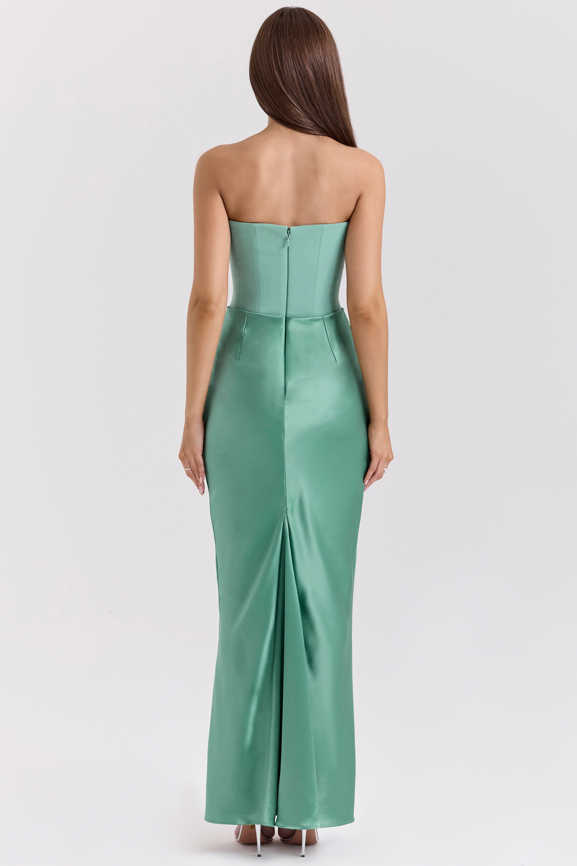 Jade Strapless Corset Maxi Dress - TREBLEV