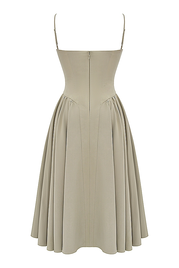 Taupe Corset Sundress - TREBLEV