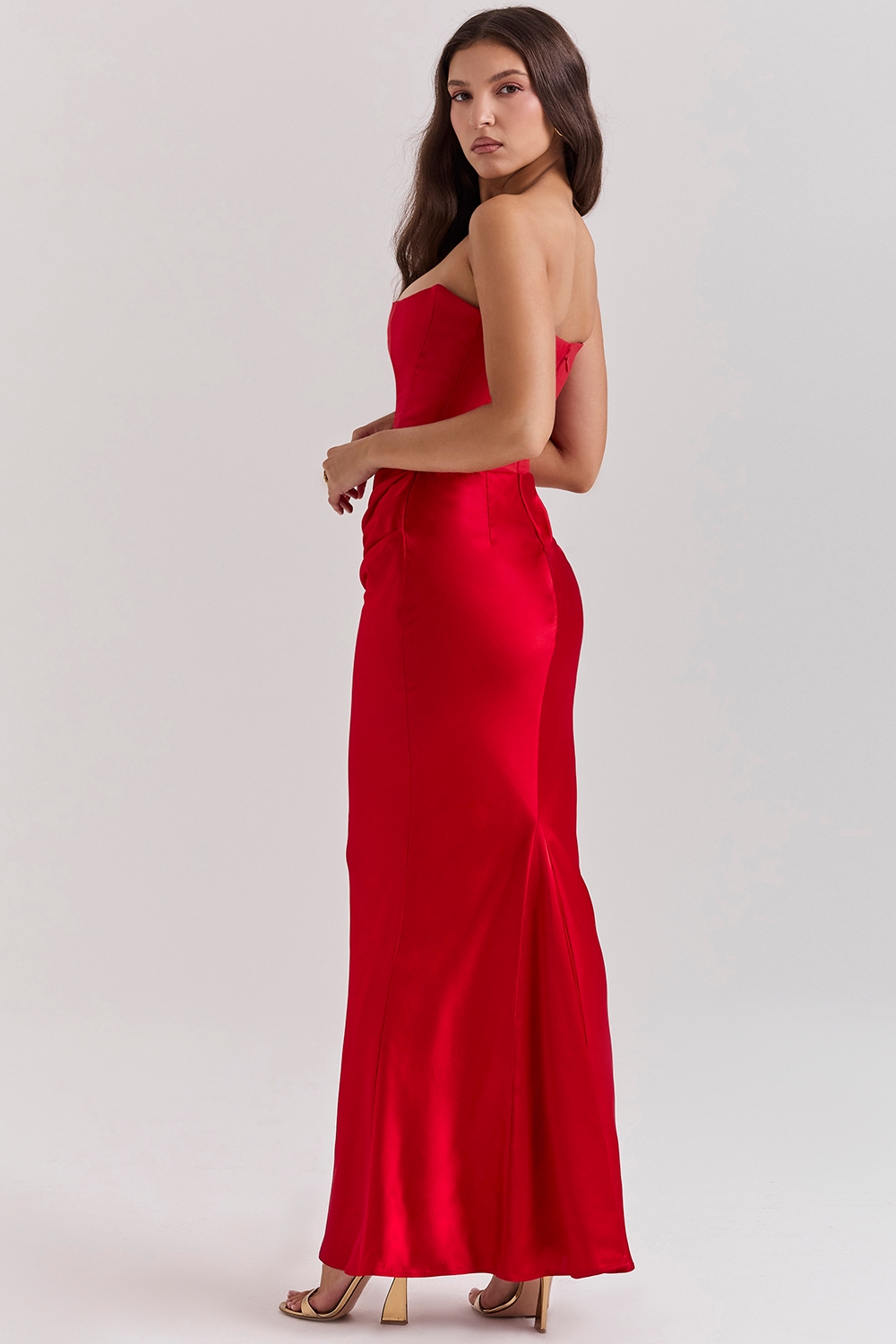 Scarlet Strapless Corset Maxi Dress - TREBLEV