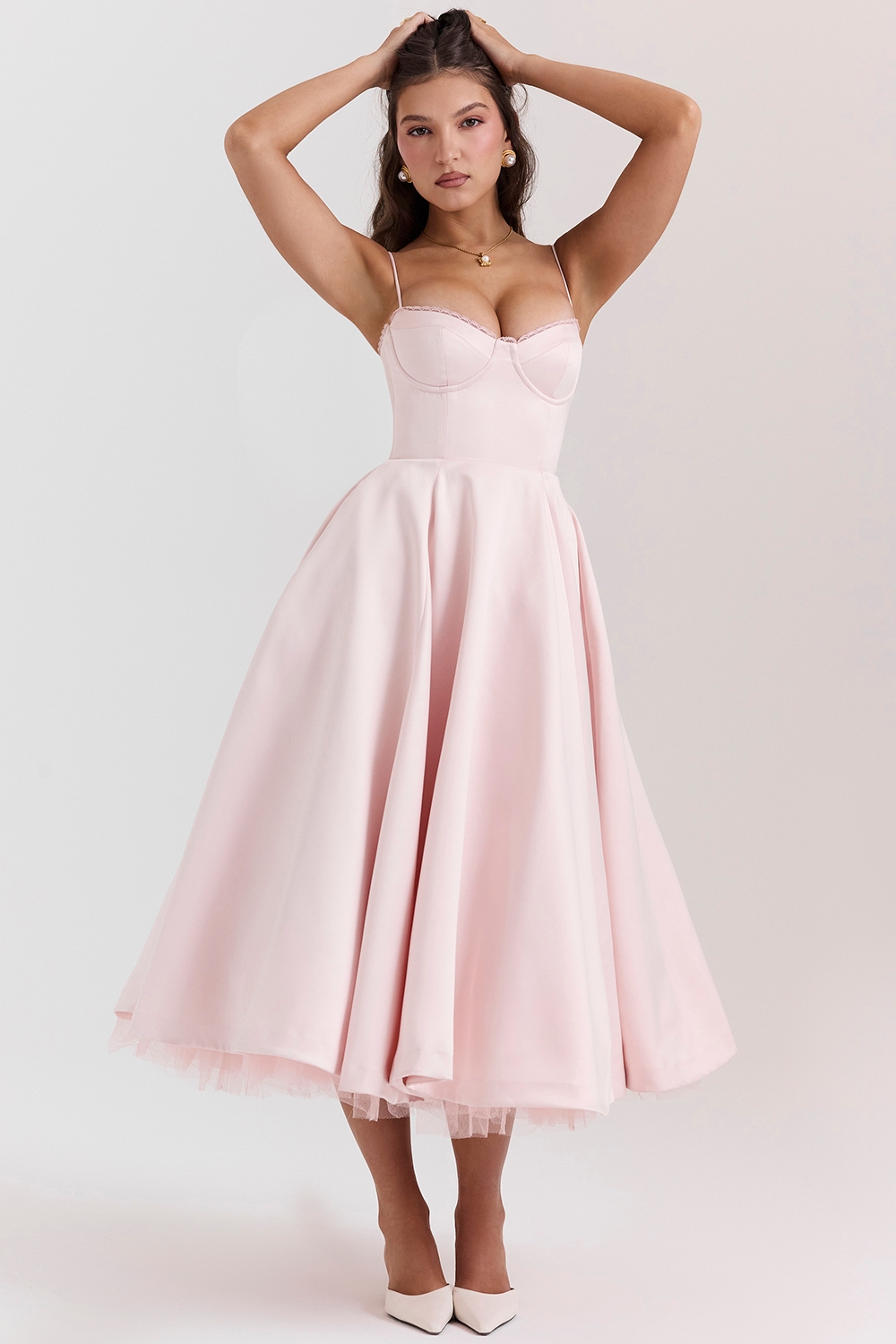Ballerina Pink Midi Dress - TREBLEV