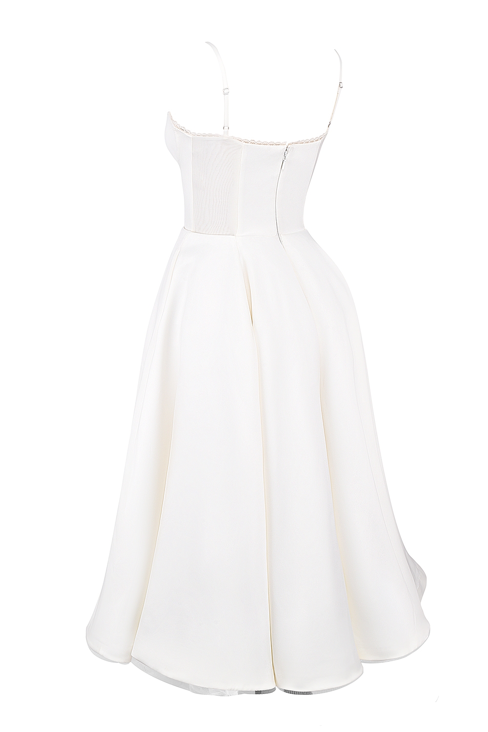 White Tulle Midi Dress - TREBLEV