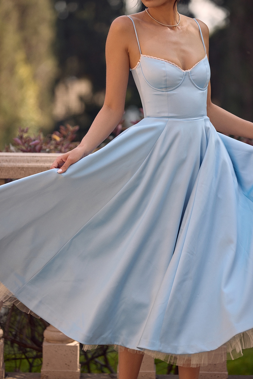 Cinderella Blue Tulle Midi Dress - TREBLEV