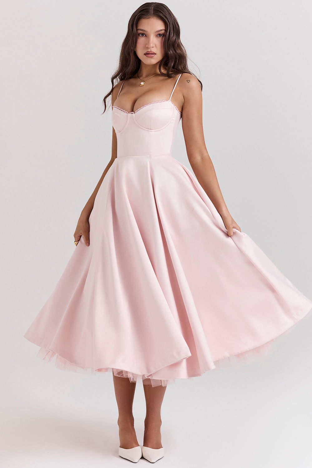 Ballerina Pink Midi Dress - TREBLEV
