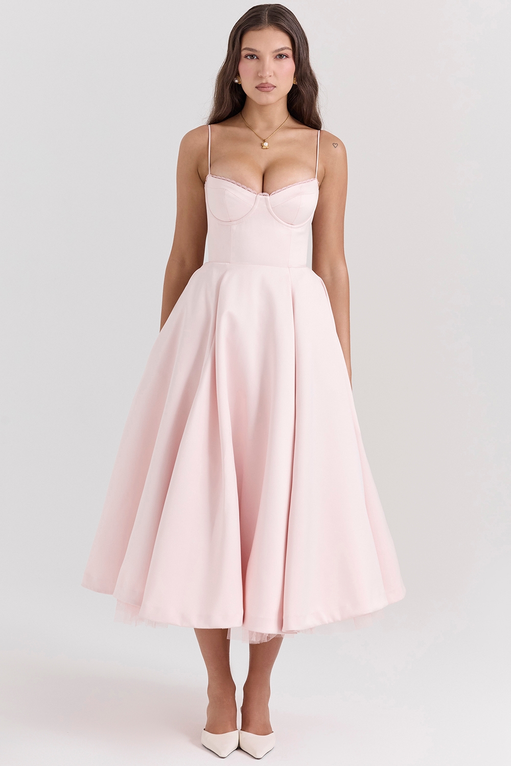 Ballerina Pink Midi Dress - TREBLEV