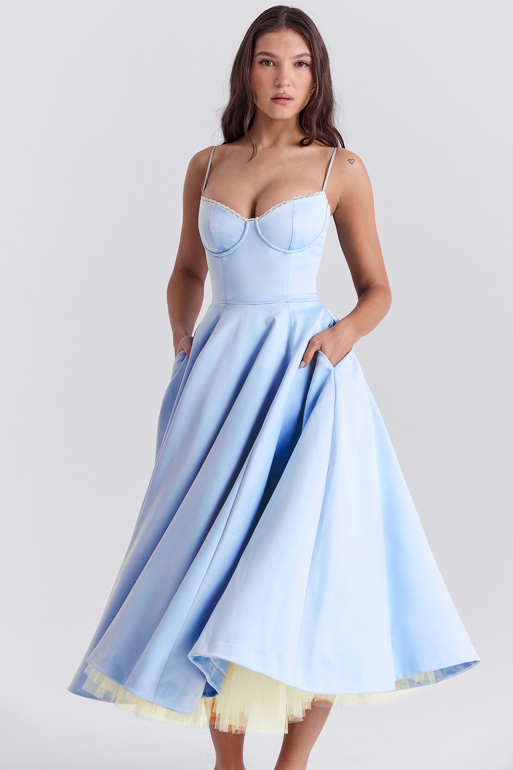 Cinderella Blue Tulle Midi Dress - TREBLEV
