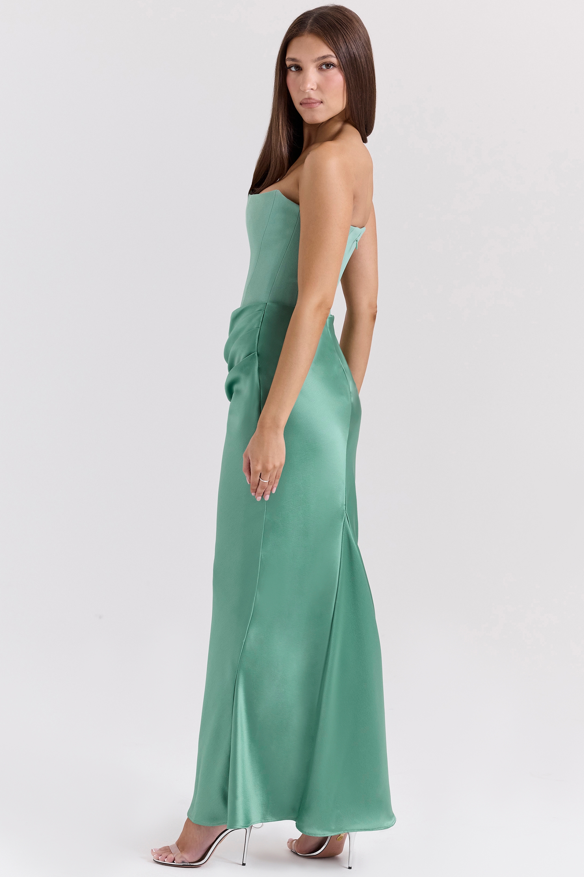 Jade Strapless Corset Maxi Dress - TREBLEV