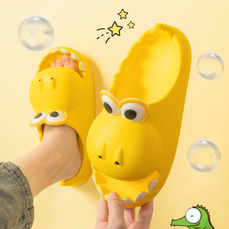 Kids Dinosaur Slippers Wholesale Summer Cartoon Parent Child Outdoor Home EVA Sandals Women Men Kids Cute Slippers Baby Shoes - XNAUWBI