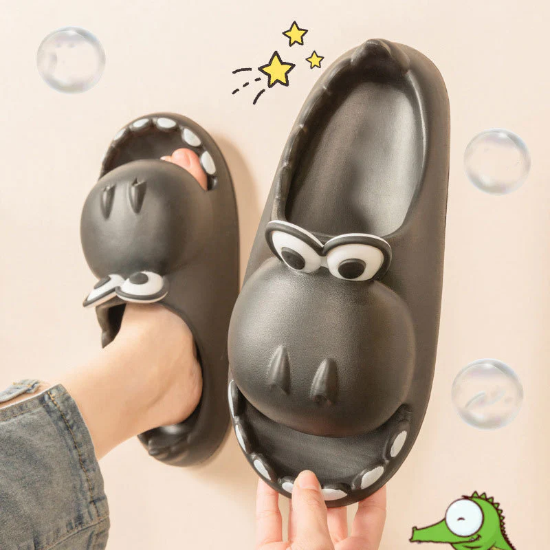 Kids Dinosaur Slippers Wholesale Summer Cartoon Parent Child Outdoor Home EVA Sandals Women Men Kids Cute Slippers Baby Shoes - XNAUWBI