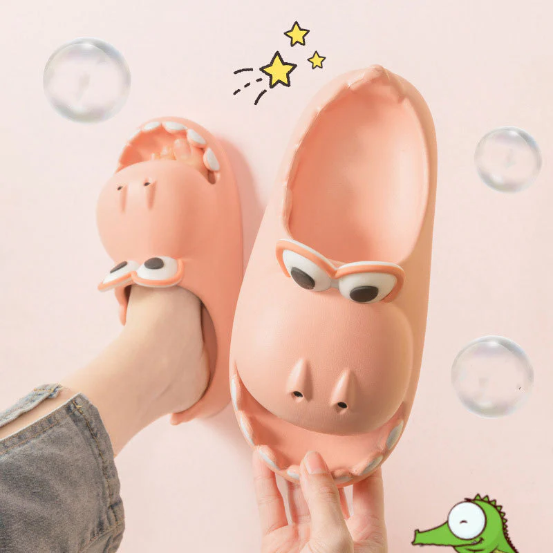 Kids Dinosaur Slippers Wholesale Summer Cartoon Parent Child Outdoor Home EVA Sandals Women Men Kids Cute Slippers Baby Shoes - XNAUWBI