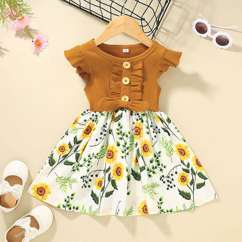Toddler Kids Baby Girls Clothes Summer Girls Dress - XNAUWBI