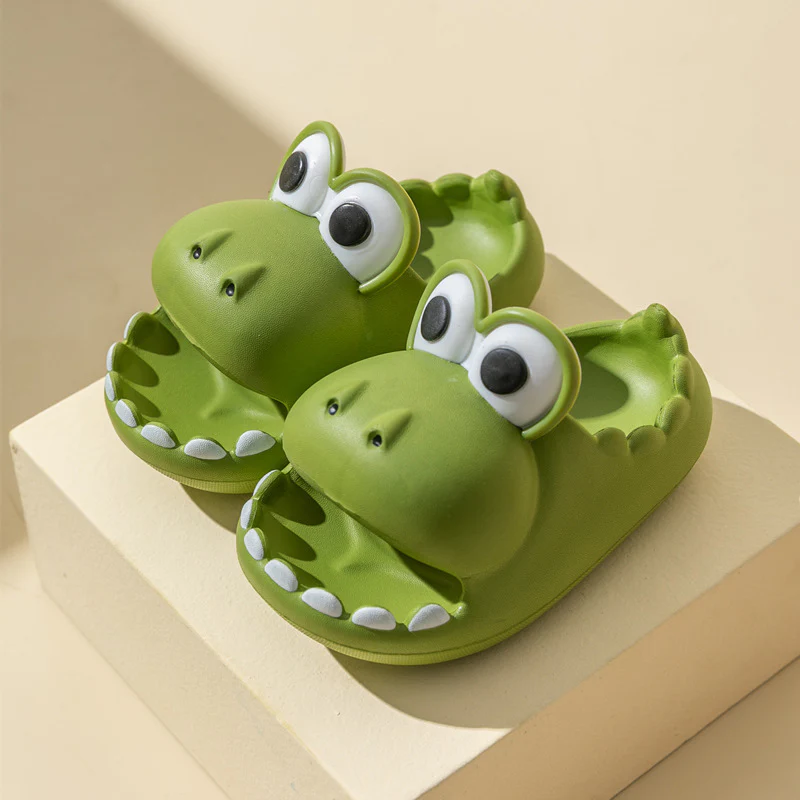 Kids Dinosaur Slippers Wholesale Summer Cartoon Parent Child Outdoor Home EVA Sandals Women Men Kids Cute Slippers Baby Shoes - XNAUWBI