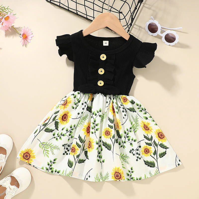 Toddler Kids Baby Girls Clothes Summer Girls Dress - XNAUWBI