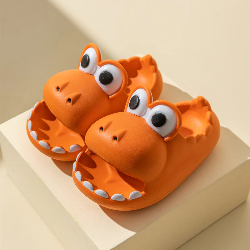 Kids Dinosaur Slippers Wholesale Summer Cartoon Parent Child Outdoor Home EVA Sandals Women Men Kids Cute Slippers Baby Shoes - XNAUWBI