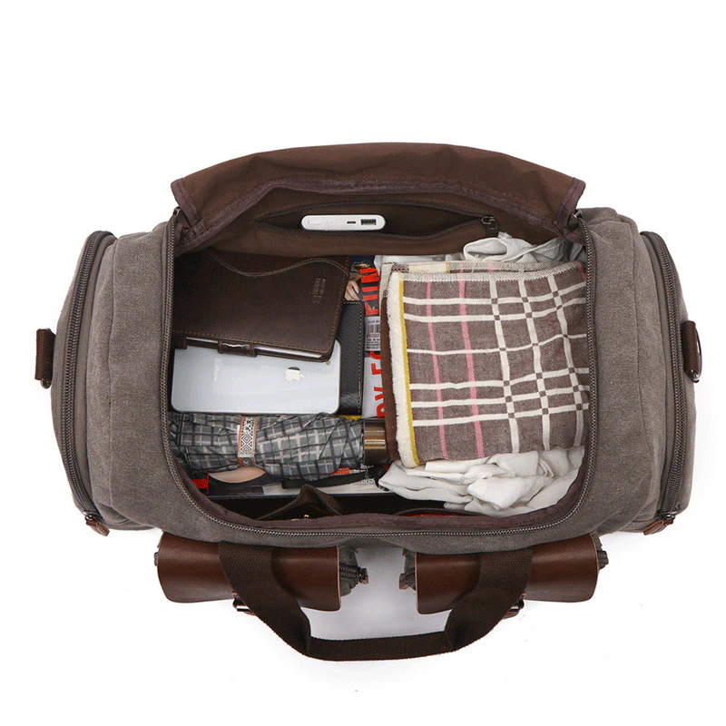 European American Style Travel Bag Canvas Portable - XNAUWBI