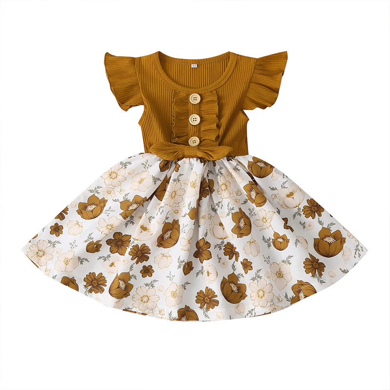 Toddler Kids Baby Girls Clothes Summer Girls Dress - XNAUWBI
