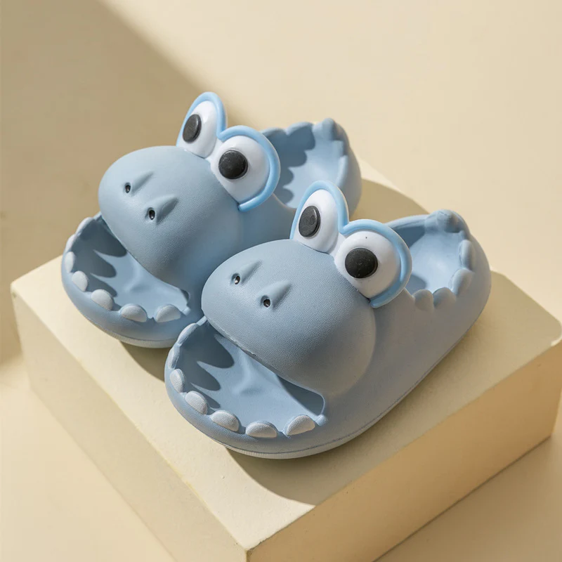 Kids Dinosaur Slippers Wholesale Summer Cartoon Parent Child Outdoor Home EVA Sandals Women Men Kids Cute Slippers Baby Shoes - XNAUWBI