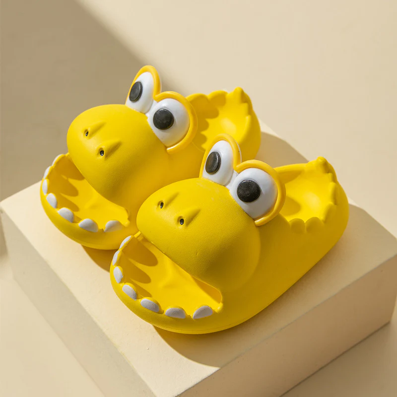 Kids Dinosaur Slippers Wholesale Summer Cartoon Parent Child Outdoor Home EVA Sandals Women Men Kids Cute Slippers Baby Shoes - XNAUWBI