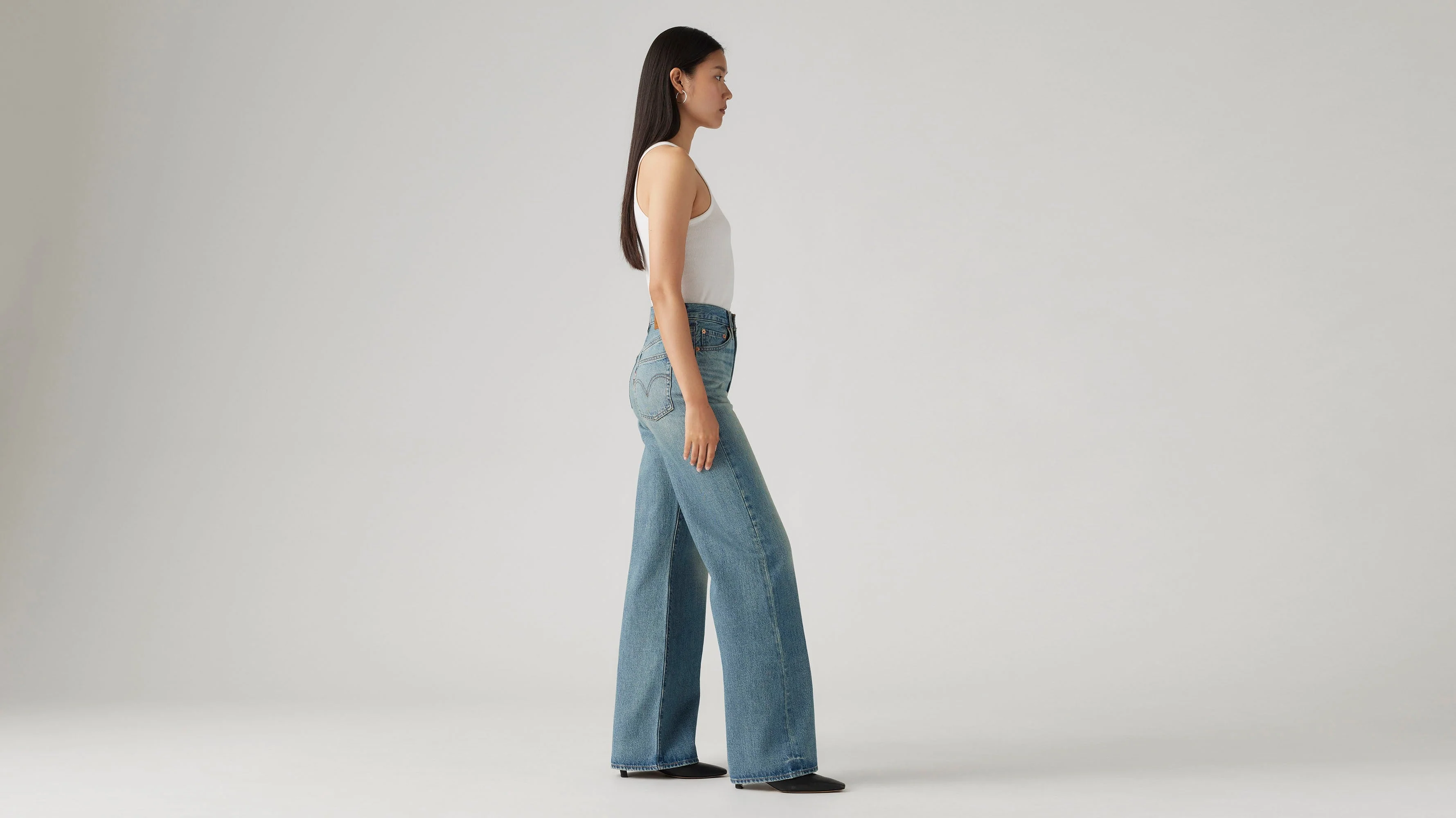 Women's Wide Leg Jeans - XNAUWBI