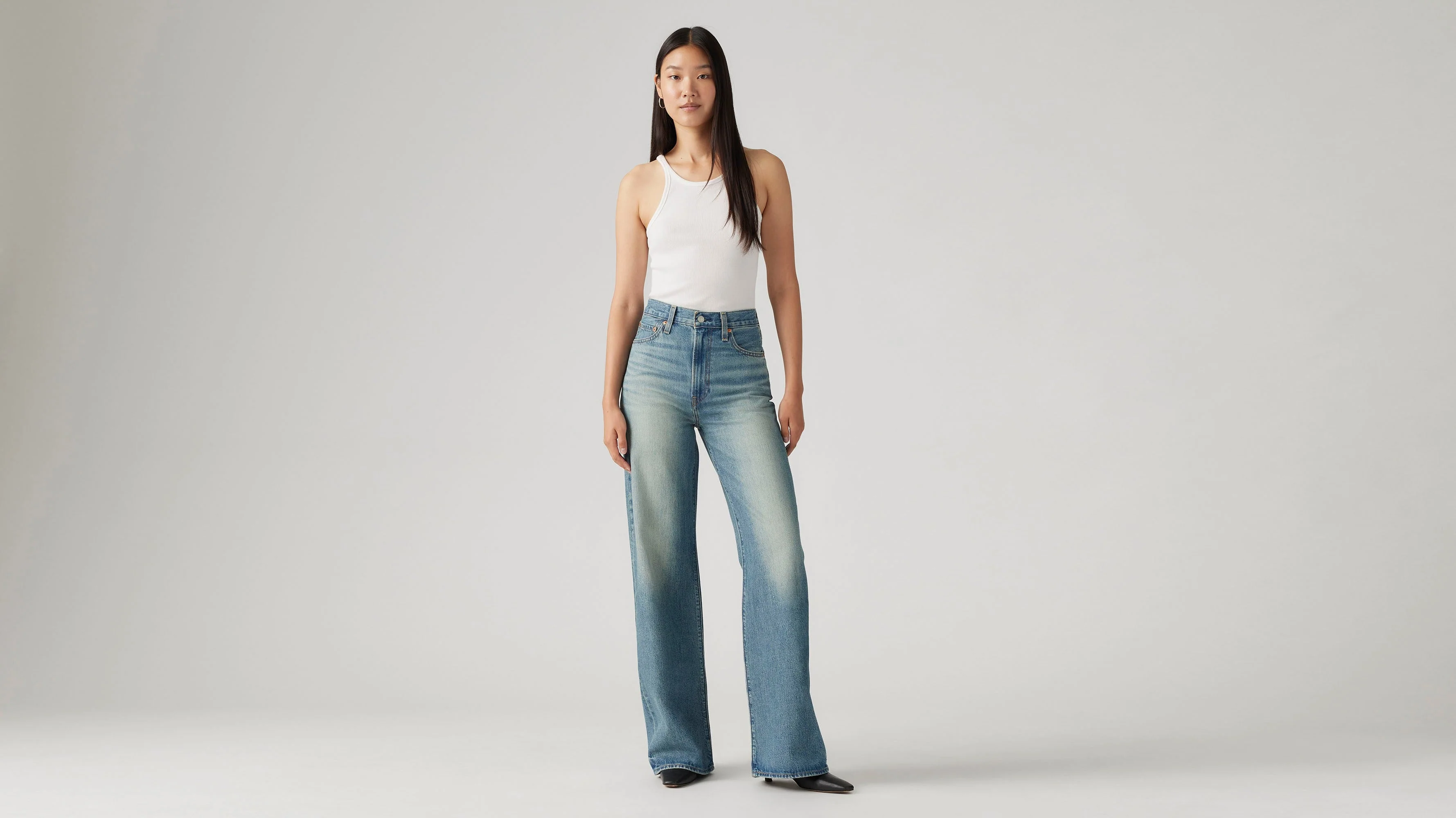 Women's Wide Leg Jeans - XNAUWBI