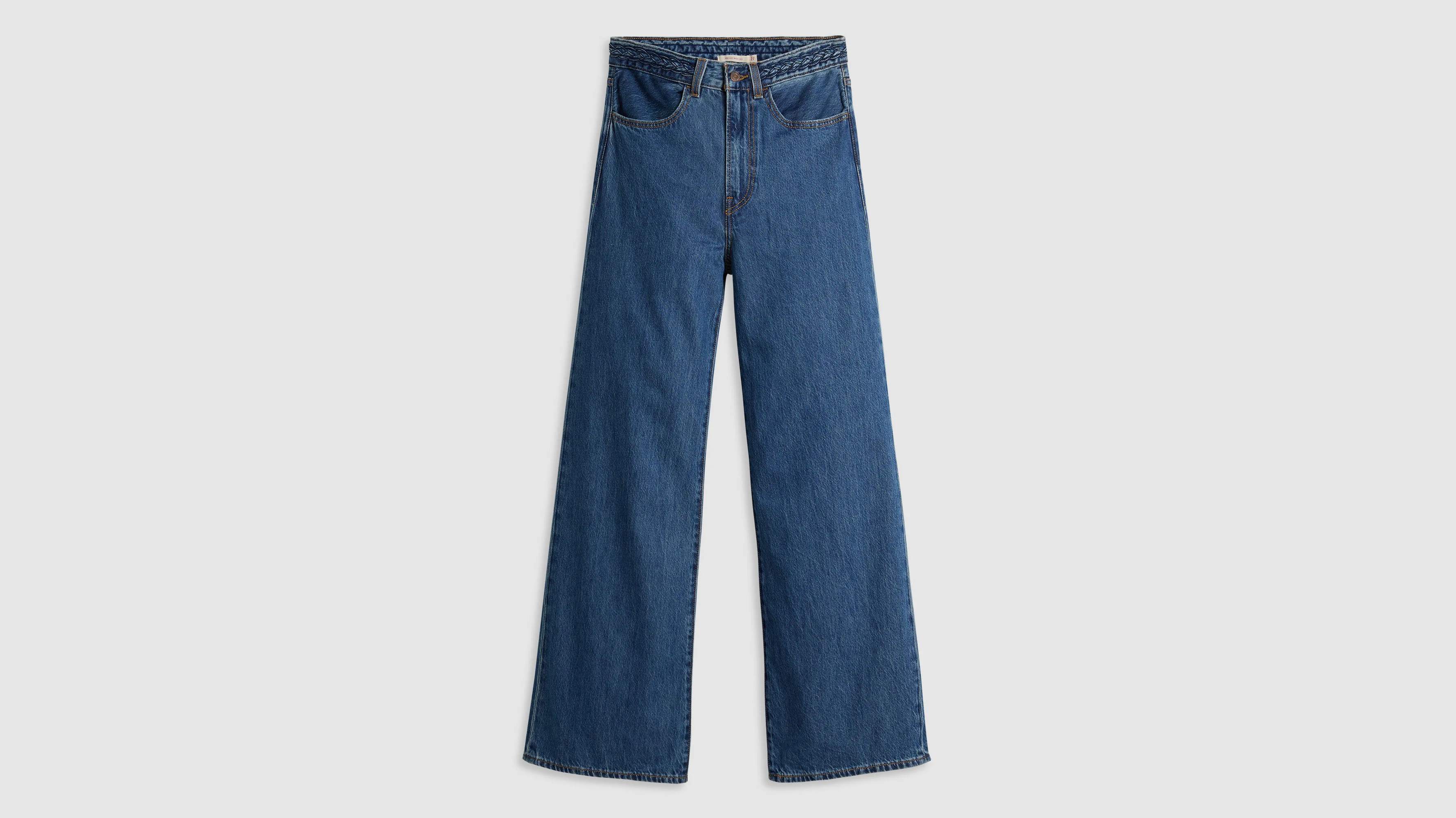 Women's Wide-Leg Braided Jeans - XNAUWBI
