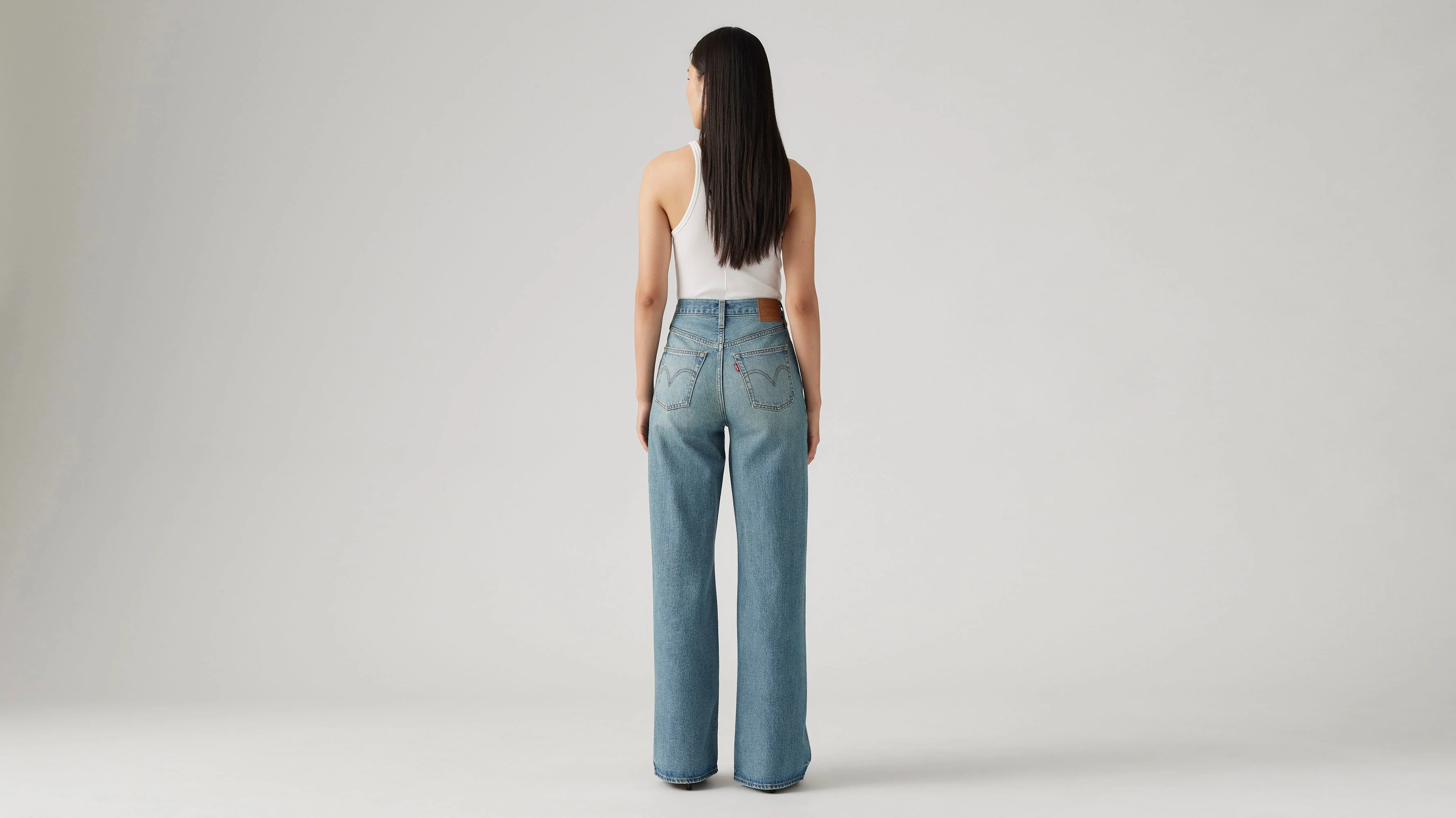 Women's Wide Leg Jeans - XNAUWBI