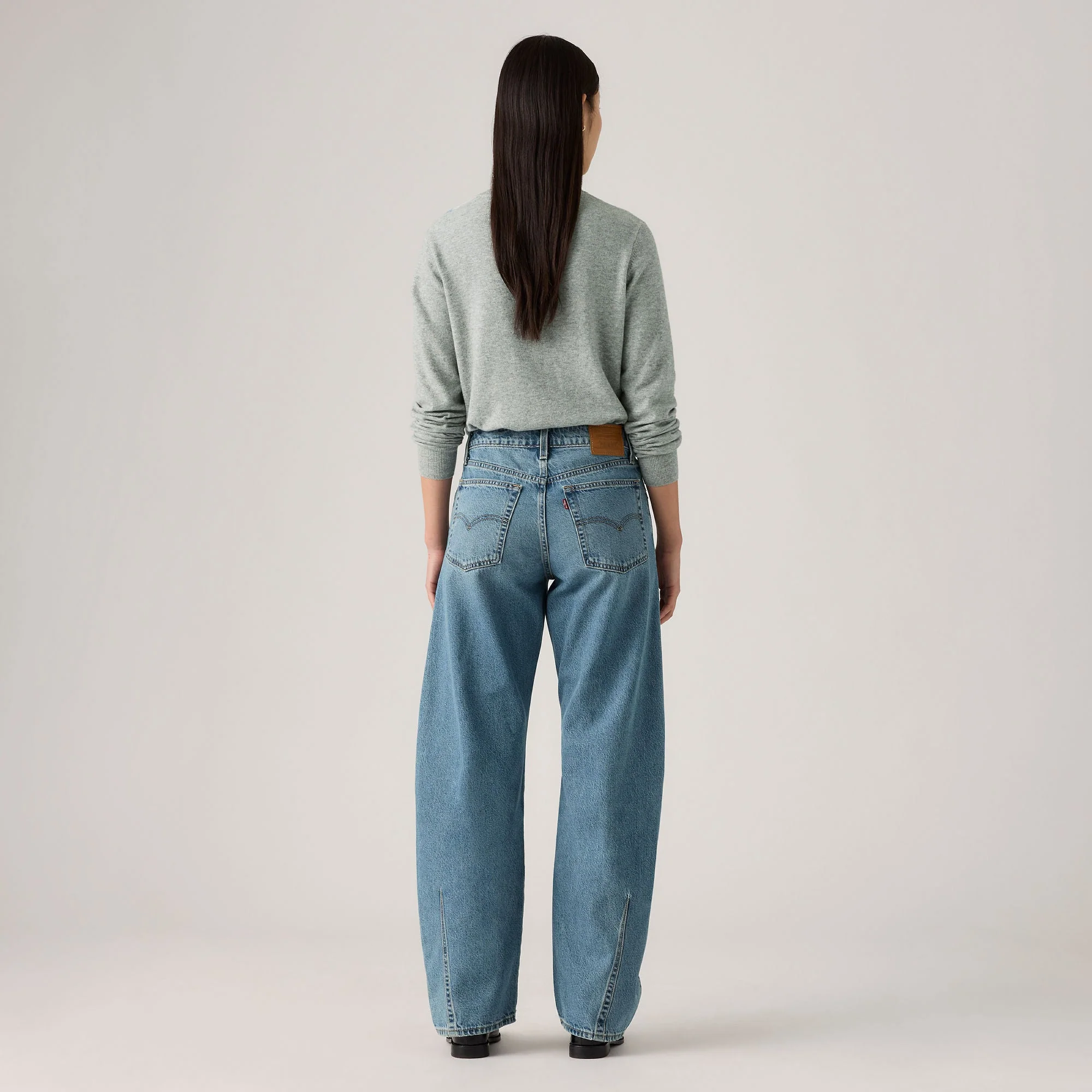Women's Baggy Dad Barrel Jeans - XNAUWBI