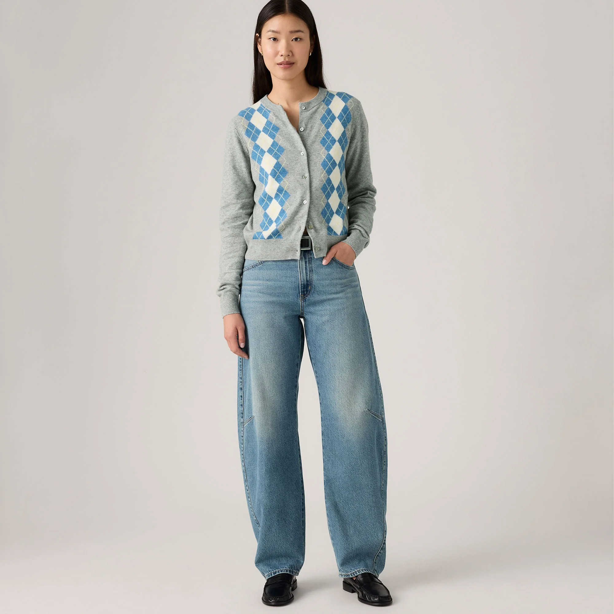 Women's Baggy Dad Barrel Jeans - XNAUWBI