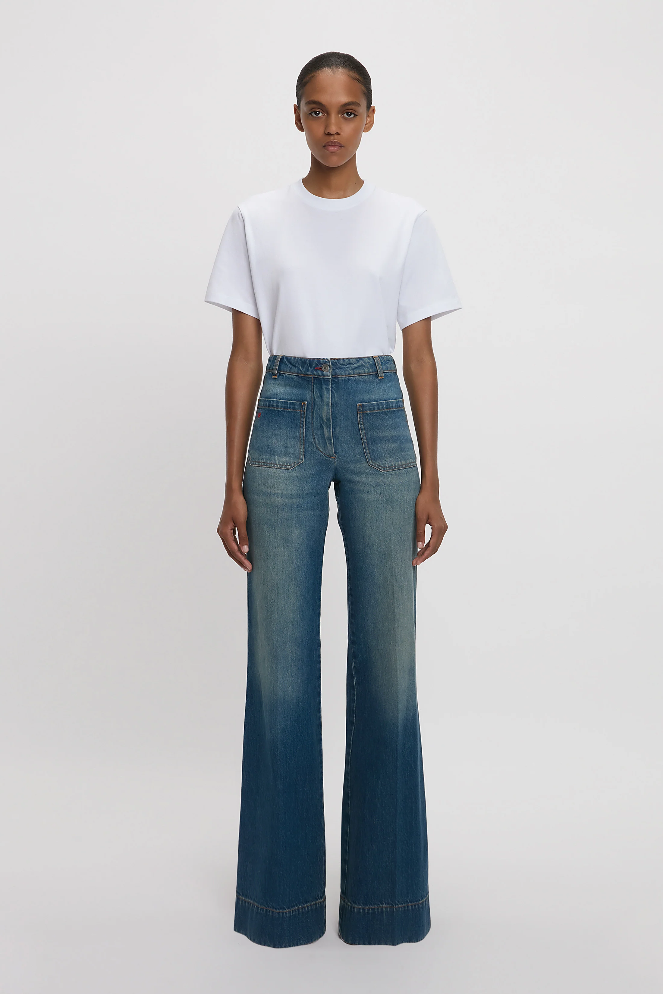 Alina Stretch Jean In Mid Blue - XNAUWBI