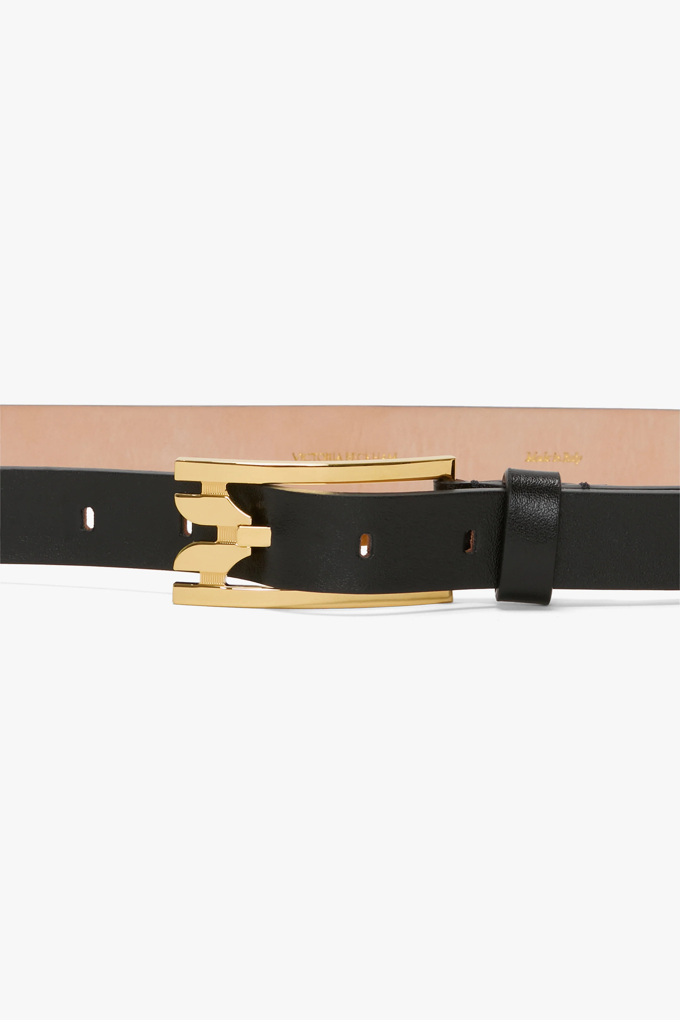 Pin-Buckle Belt In Black Smooth Leather - XNAUWBI