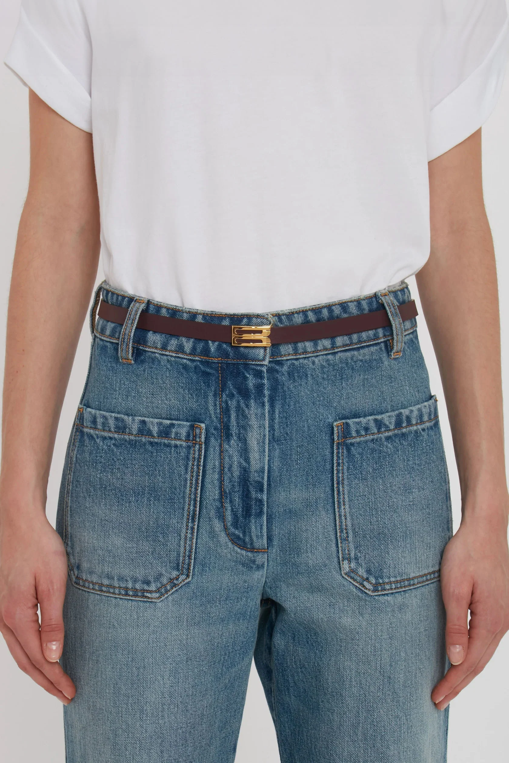 Micro Dorian Belt In Burgundy Leather - XNAUWBI