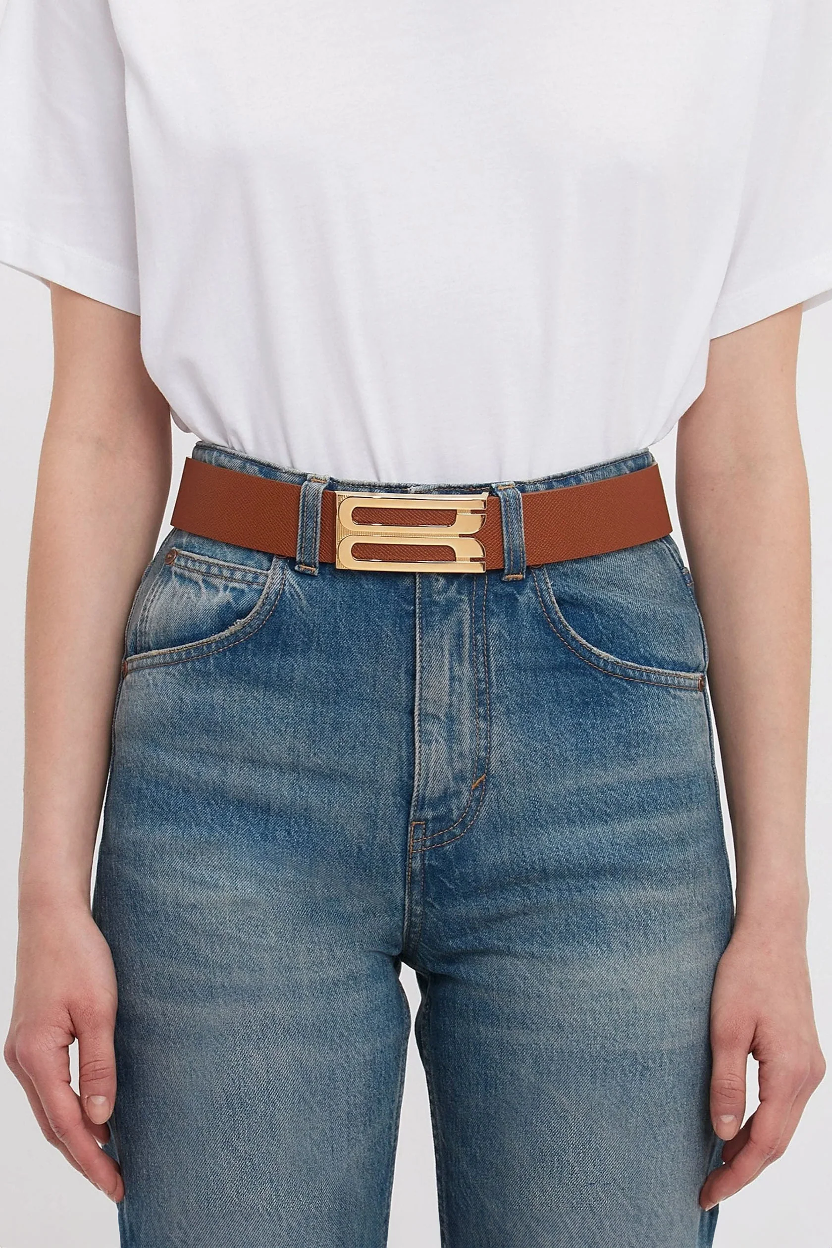 Jumbo Dorian Belt In Tan Grained Leather - XNAUWBI