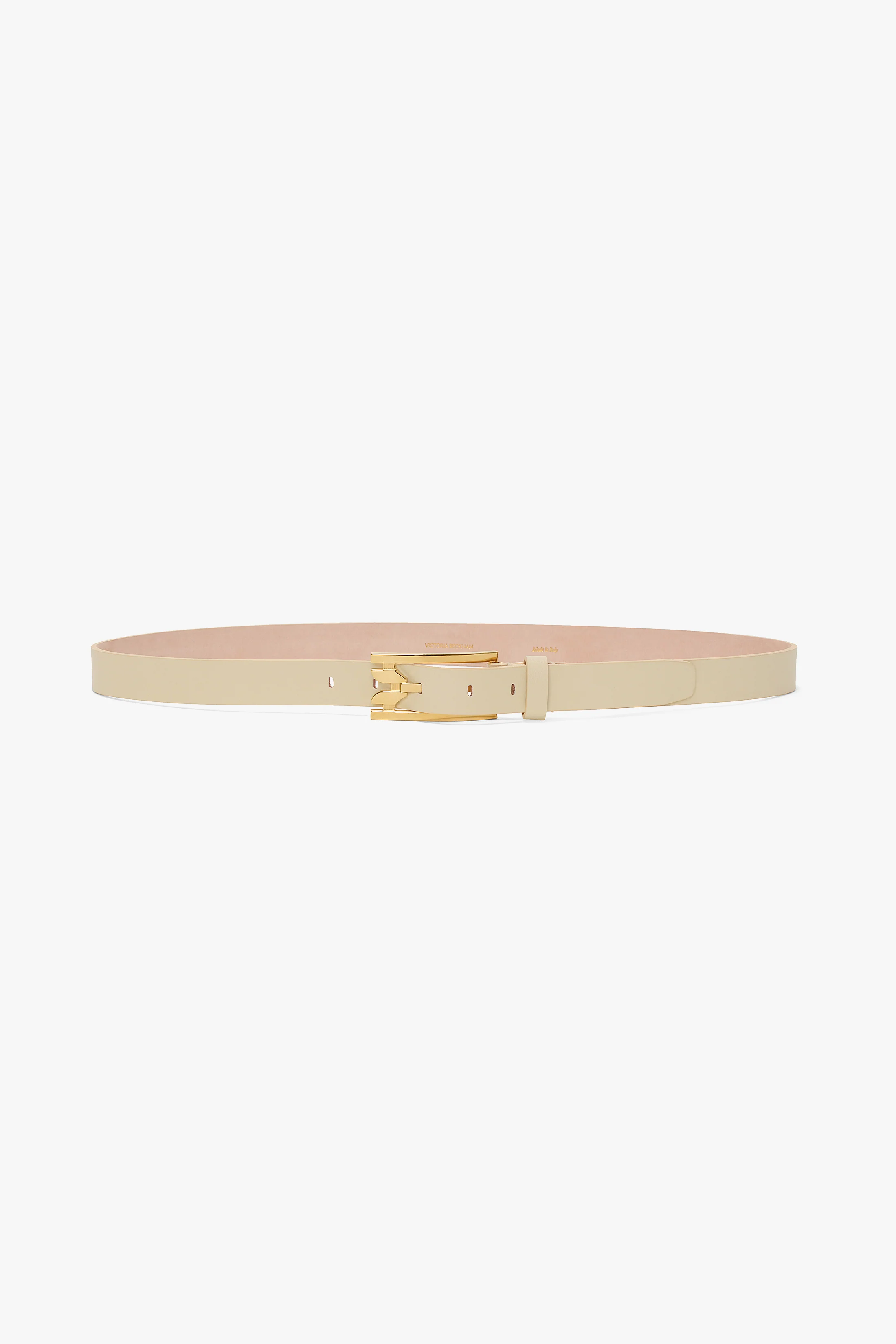 Pin-Buckle Belt In Ivory Smooth Leather - XNAUWBI
