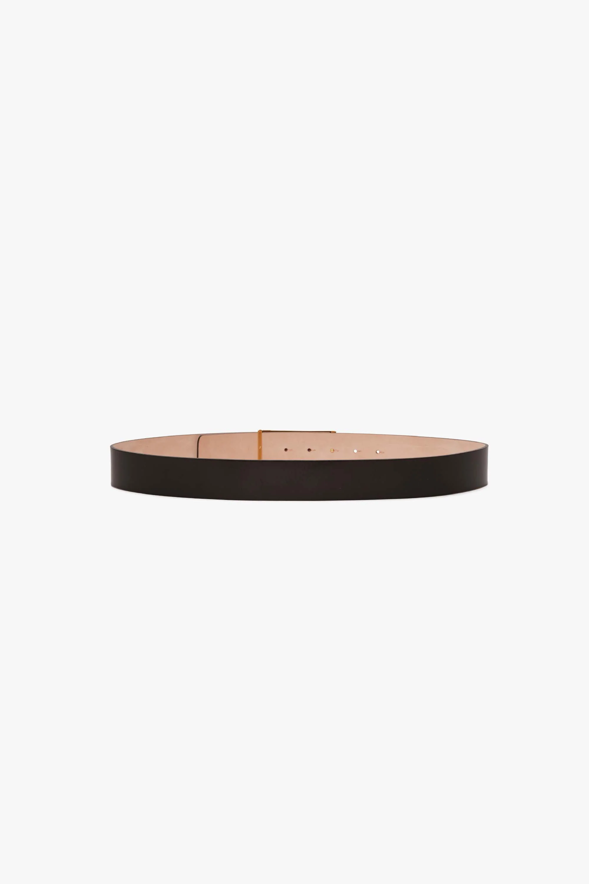 Jumbo Dorian Belt In Black Glossed Leather - XNAUWBI