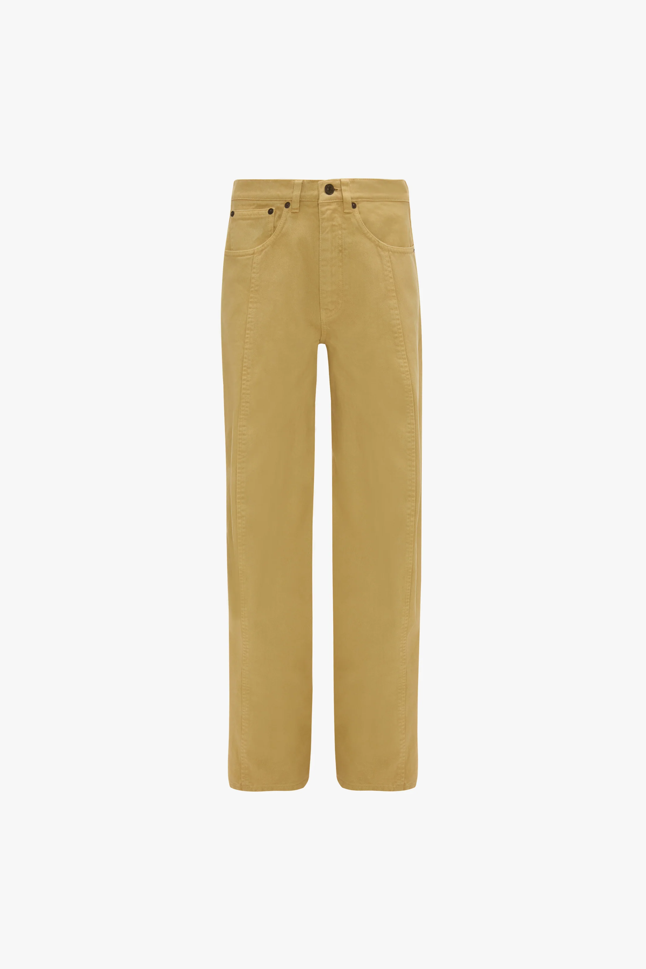 Curved Leg Jean In Butter Yellow - XNAUWBI