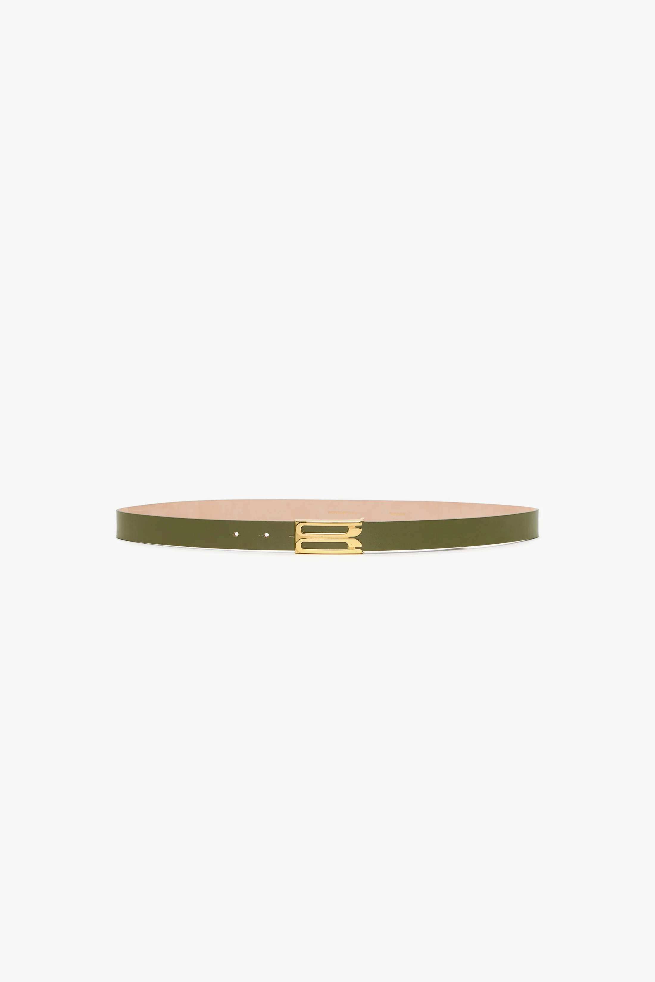 Regular Dorian Belt In Khaki Smooth Leather - XNAUWBI