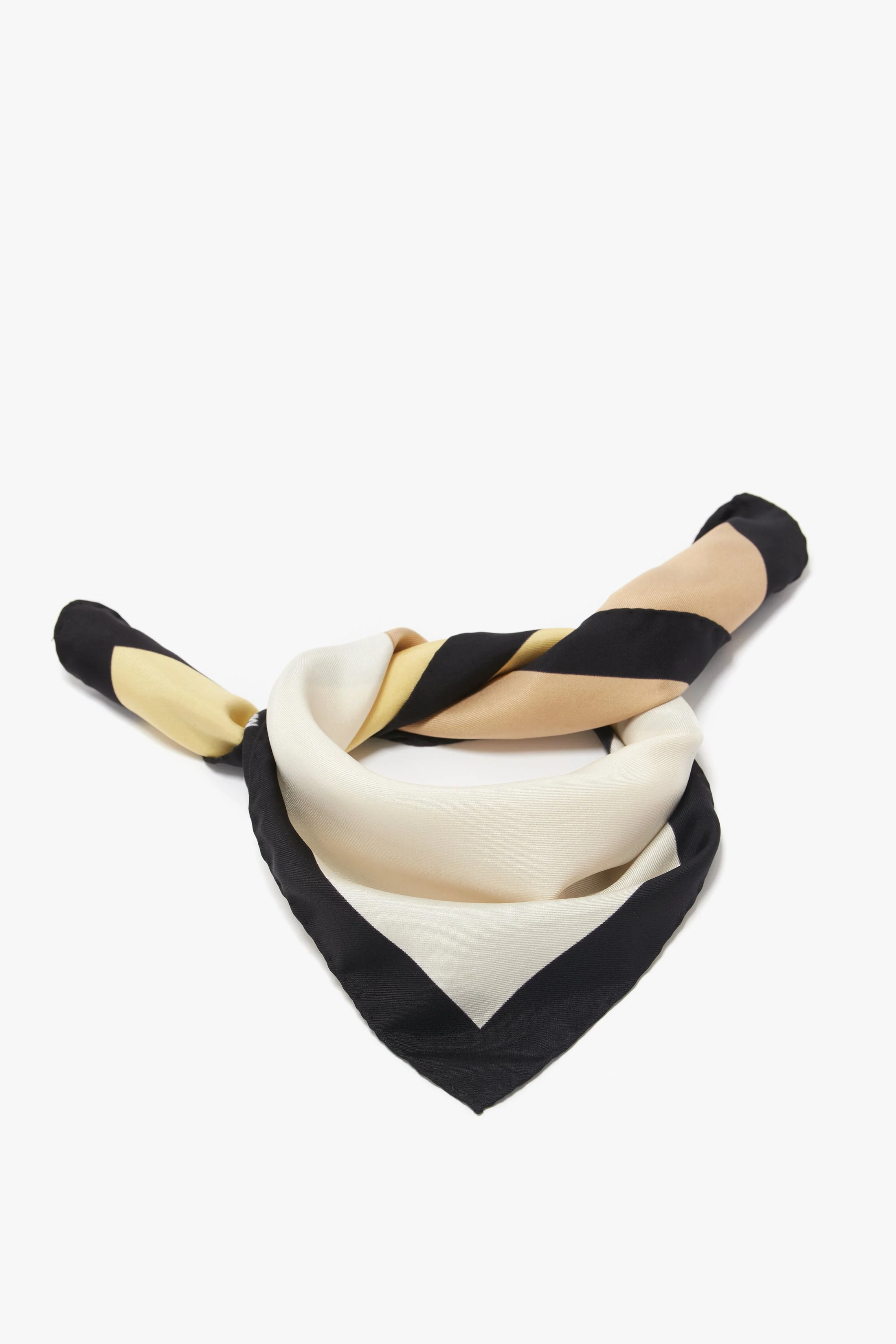 Colour Block Silk Scarf In Macadamia - XNAUWBI