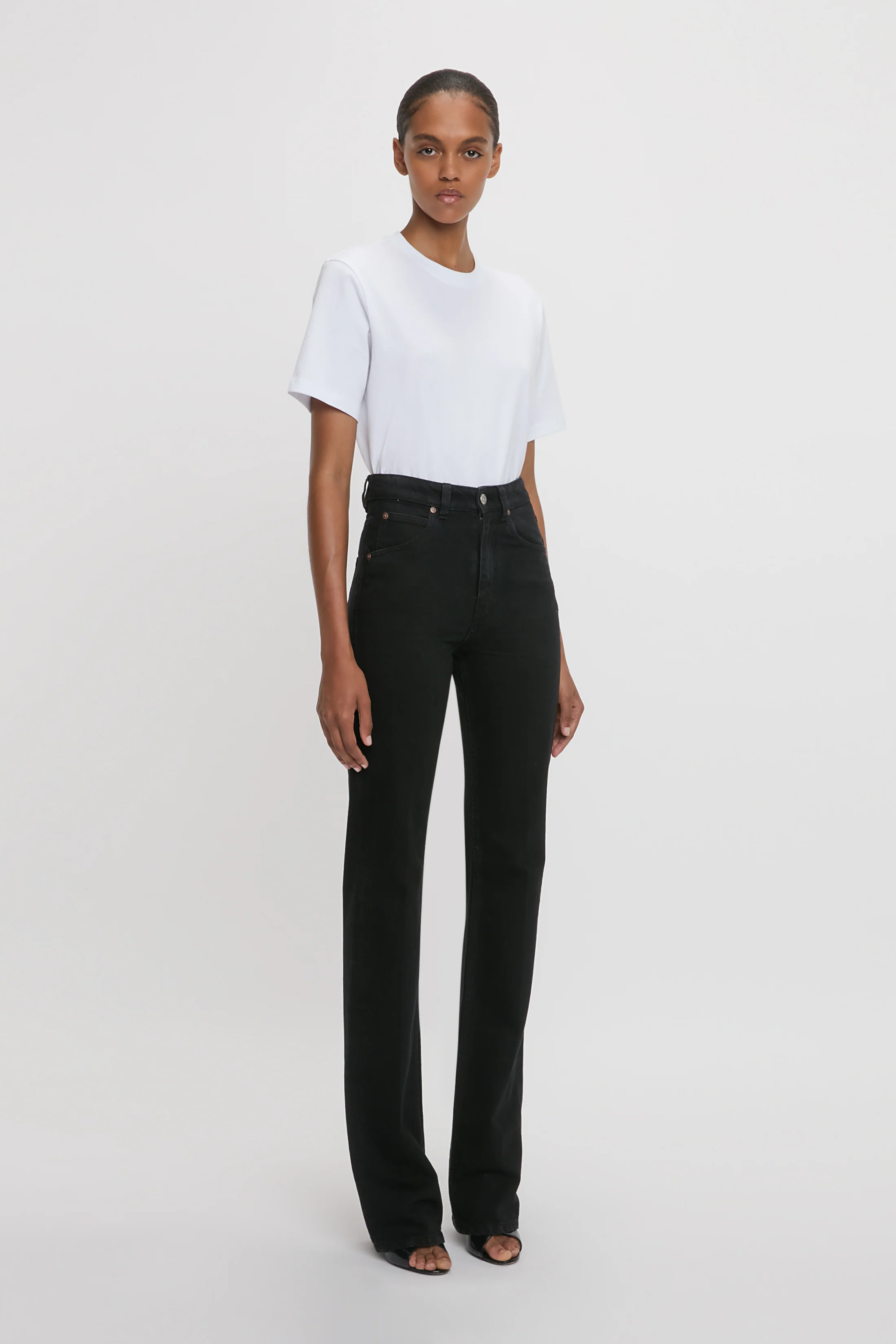 Julia Stretch Jean In Washed Black - XNAUWBI