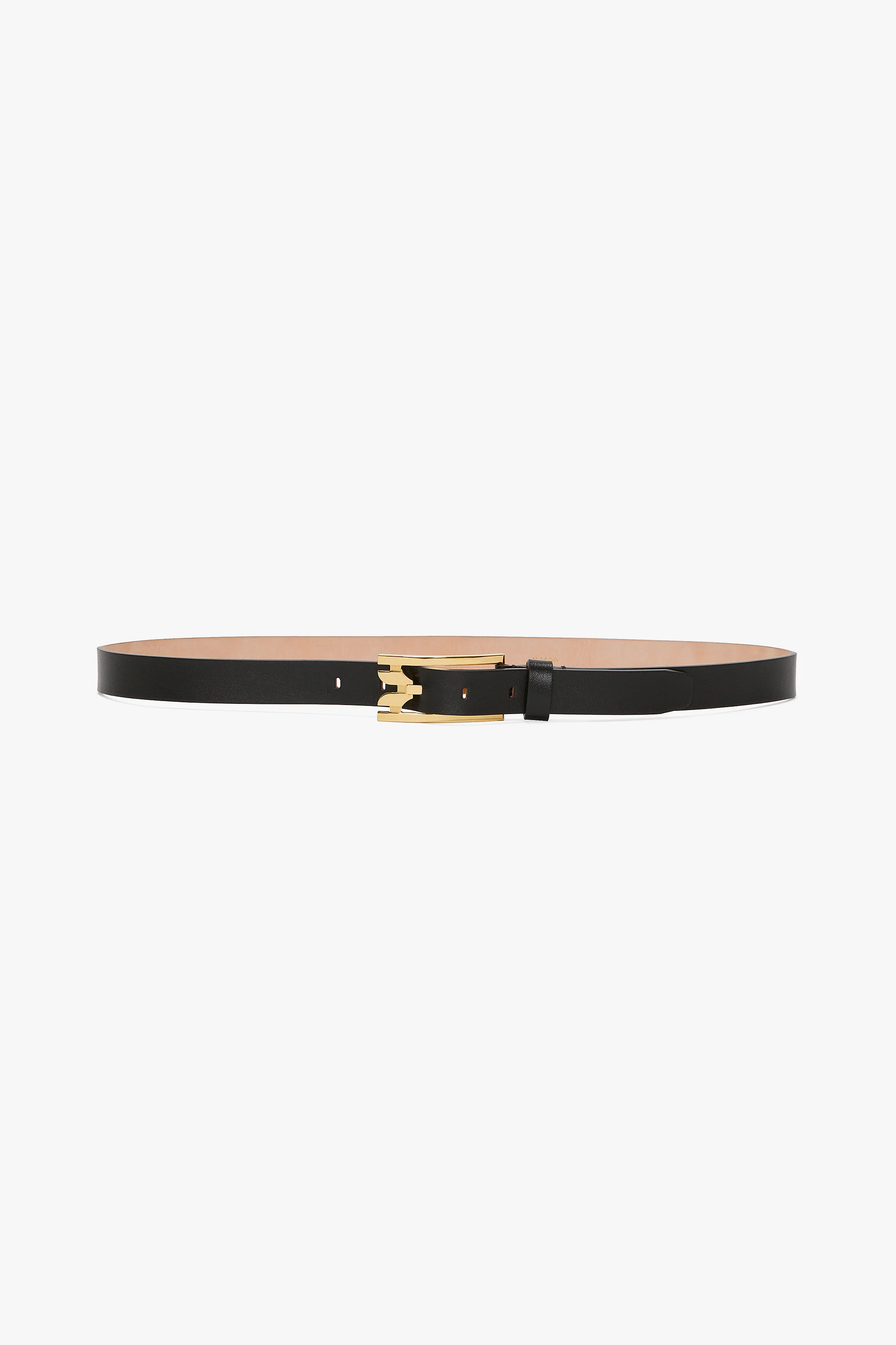 Pin-Buckle Belt In Black Smooth Leather - XNAUWBI