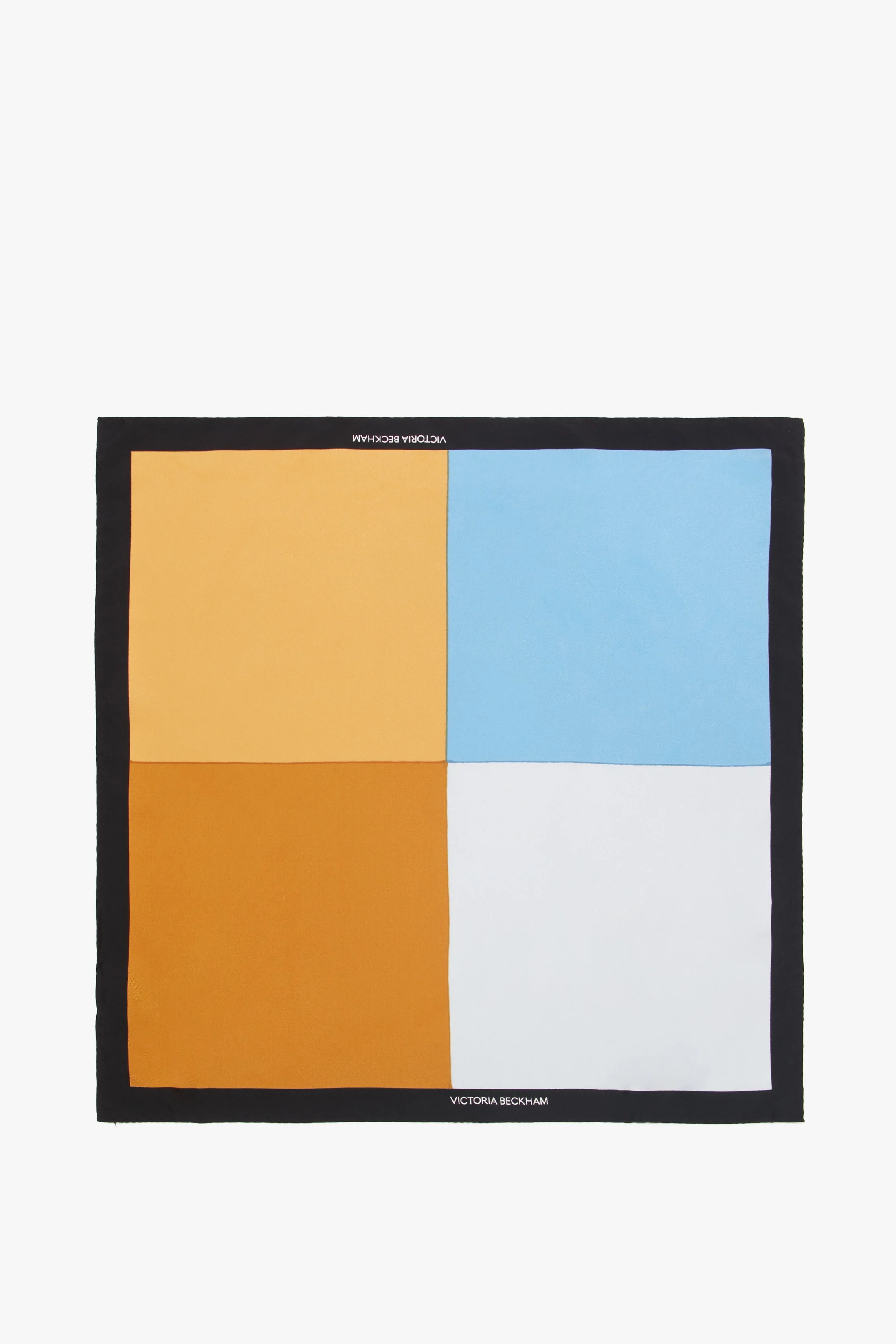 Colour Block Silk Scarf In Marina - XNAUWBI