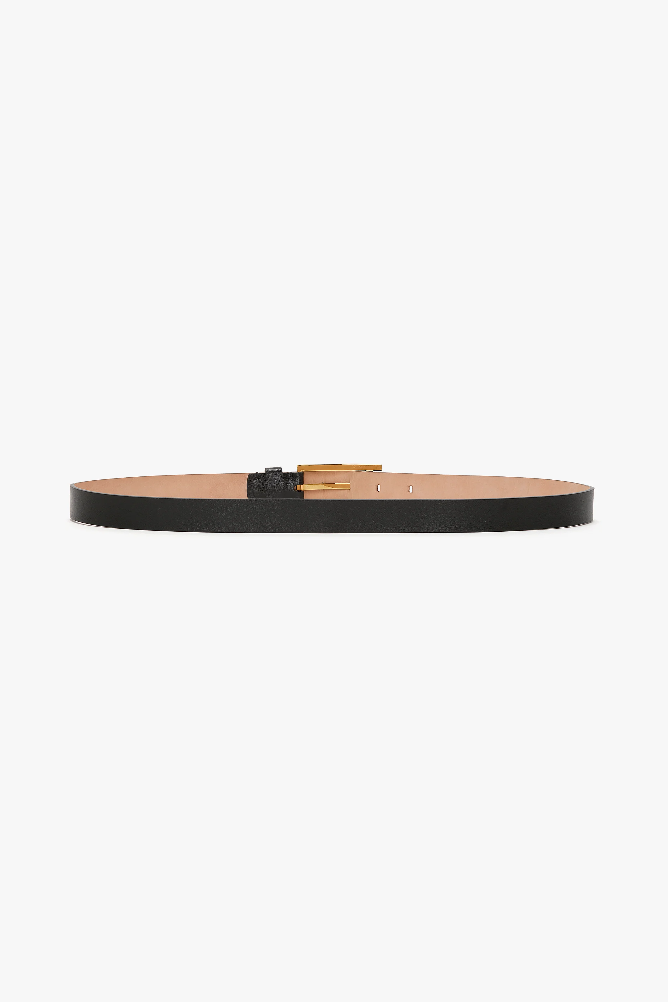 Pin-Buckle Belt In Black Smooth Leather - XNAUWBI